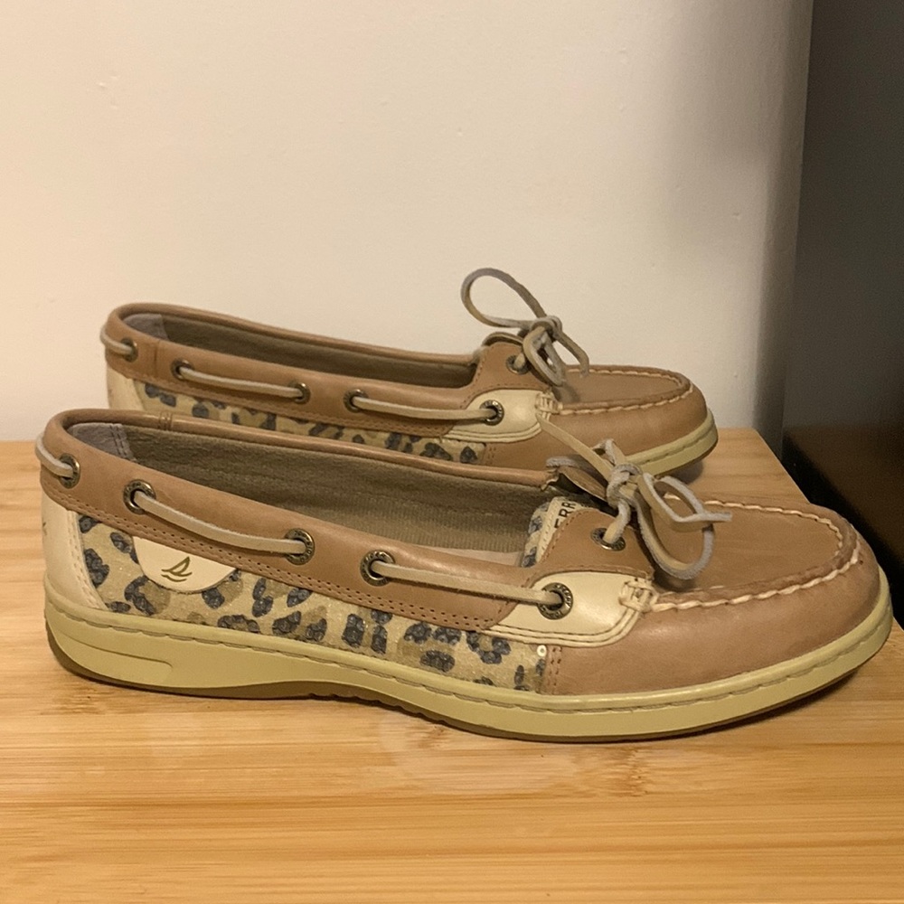 Sperry Topsider Angelfish glitter leopard.